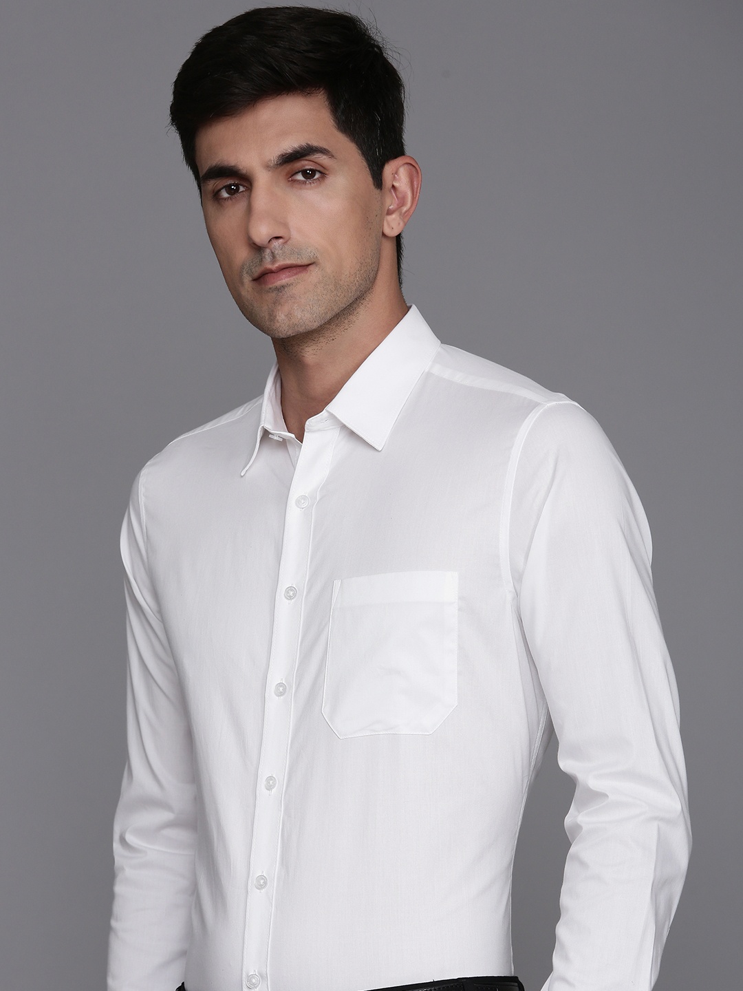 

Louis Philippe Slim Fit Spread Collar Formal Shirt, White