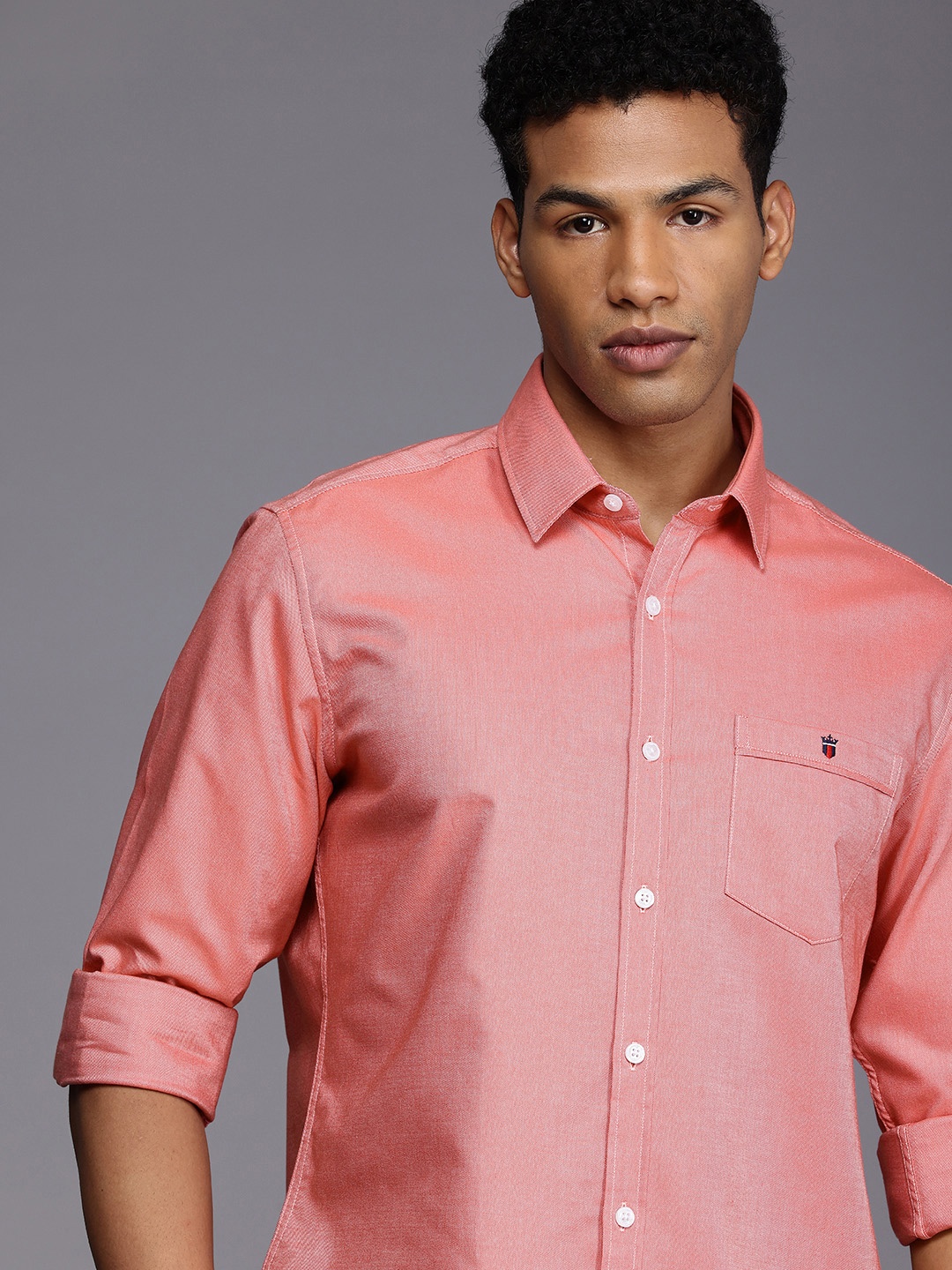 

Louis Philippe Sport Pure Cotton Slim Fit Casual Shirt, Coral