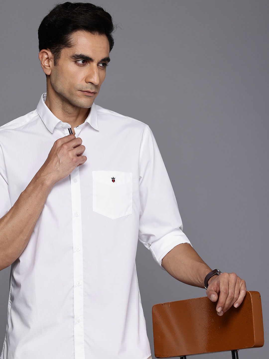 

Louis Philippe Sport Pure Cotton Slim Fit Casual Shirt, White