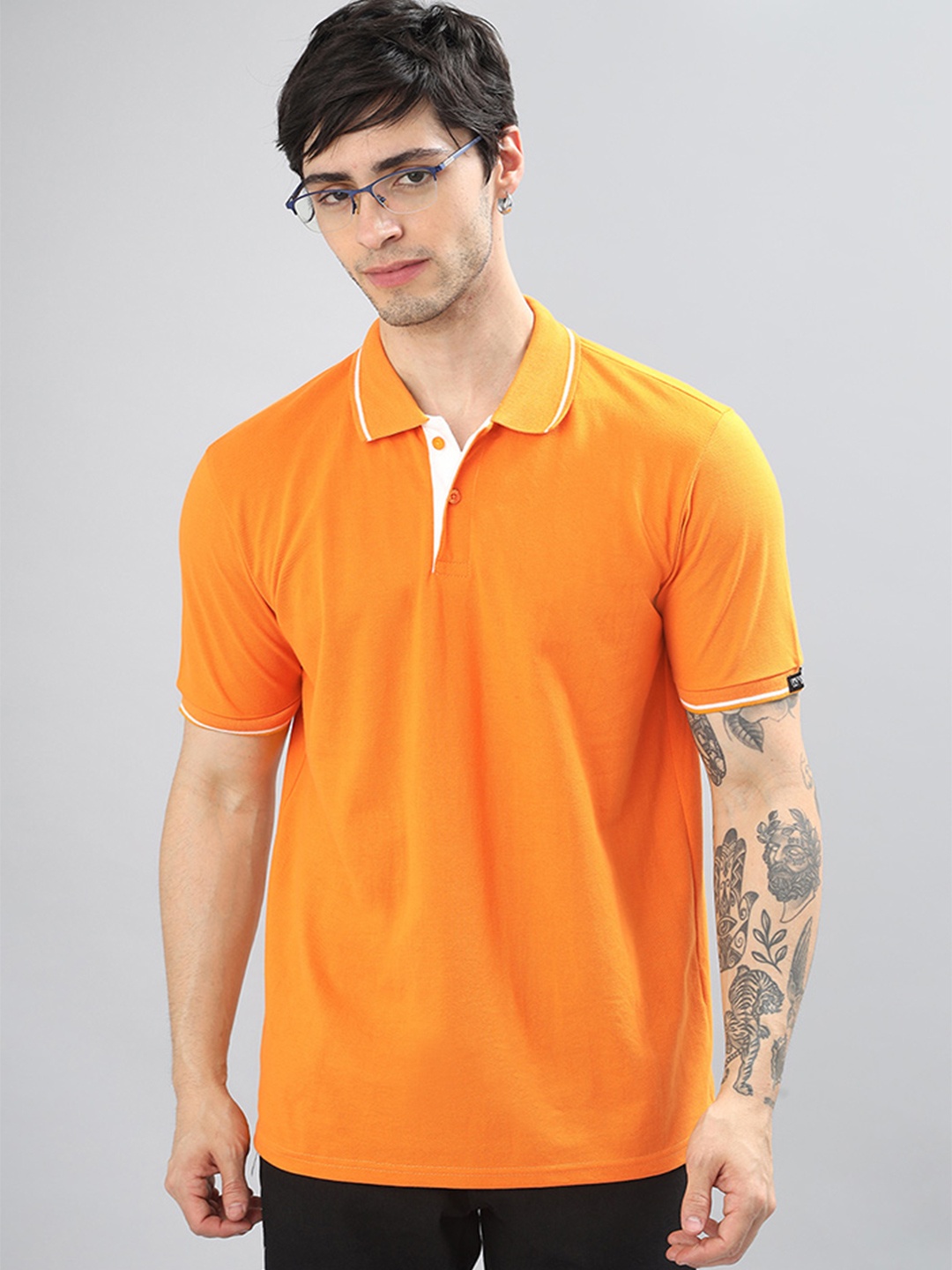 

Wear Your Opinion Men Premium Pique Tipped Polo, Yellow