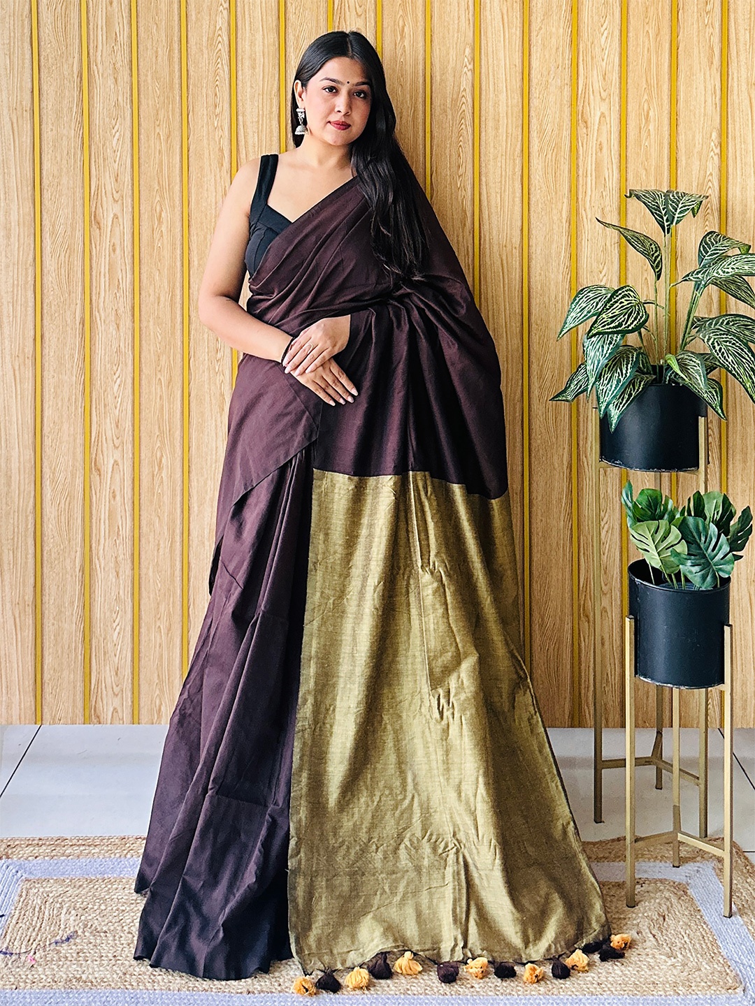 

Anouk Saree, Brown