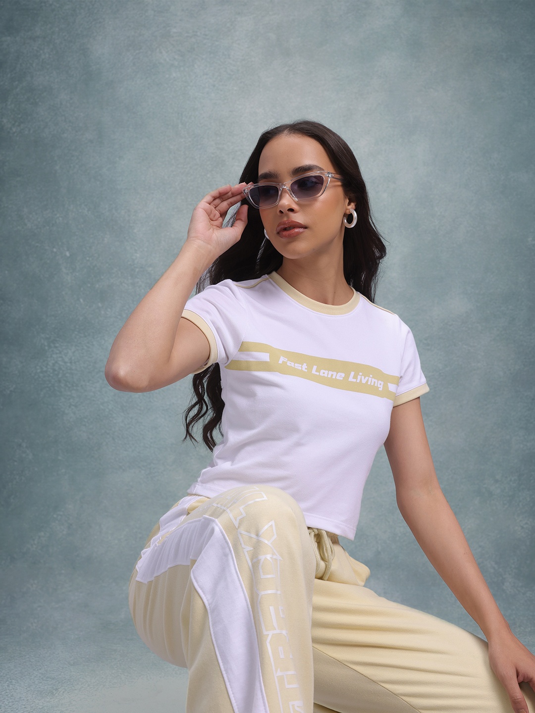 

The Roadster Life Co. RE/LAX Typography Print Co-Ords, Beige