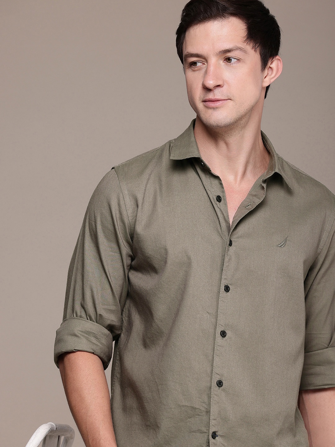 

Nautica Slim Fit Casual Shirt, Olive