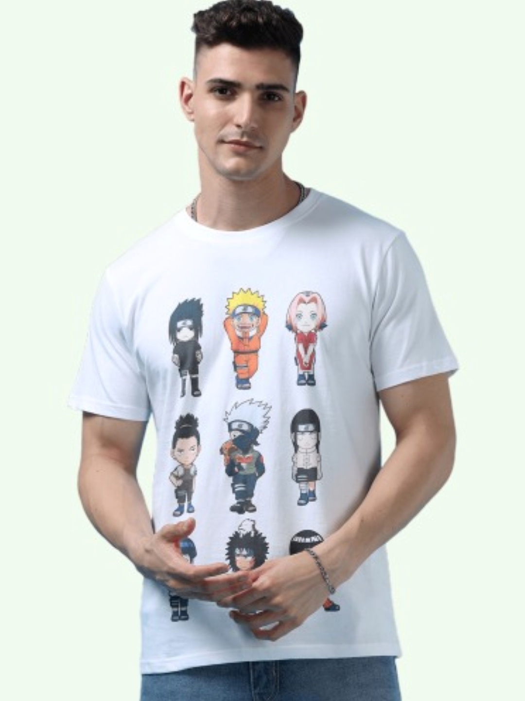 

Entertainment Store Naruto S Group White T Shirt