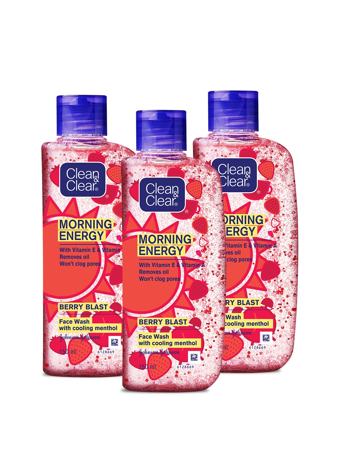 

Clean&Clear Morning Energy Berry Blast B2G1 Face Wash Combo - 150ml each, Red