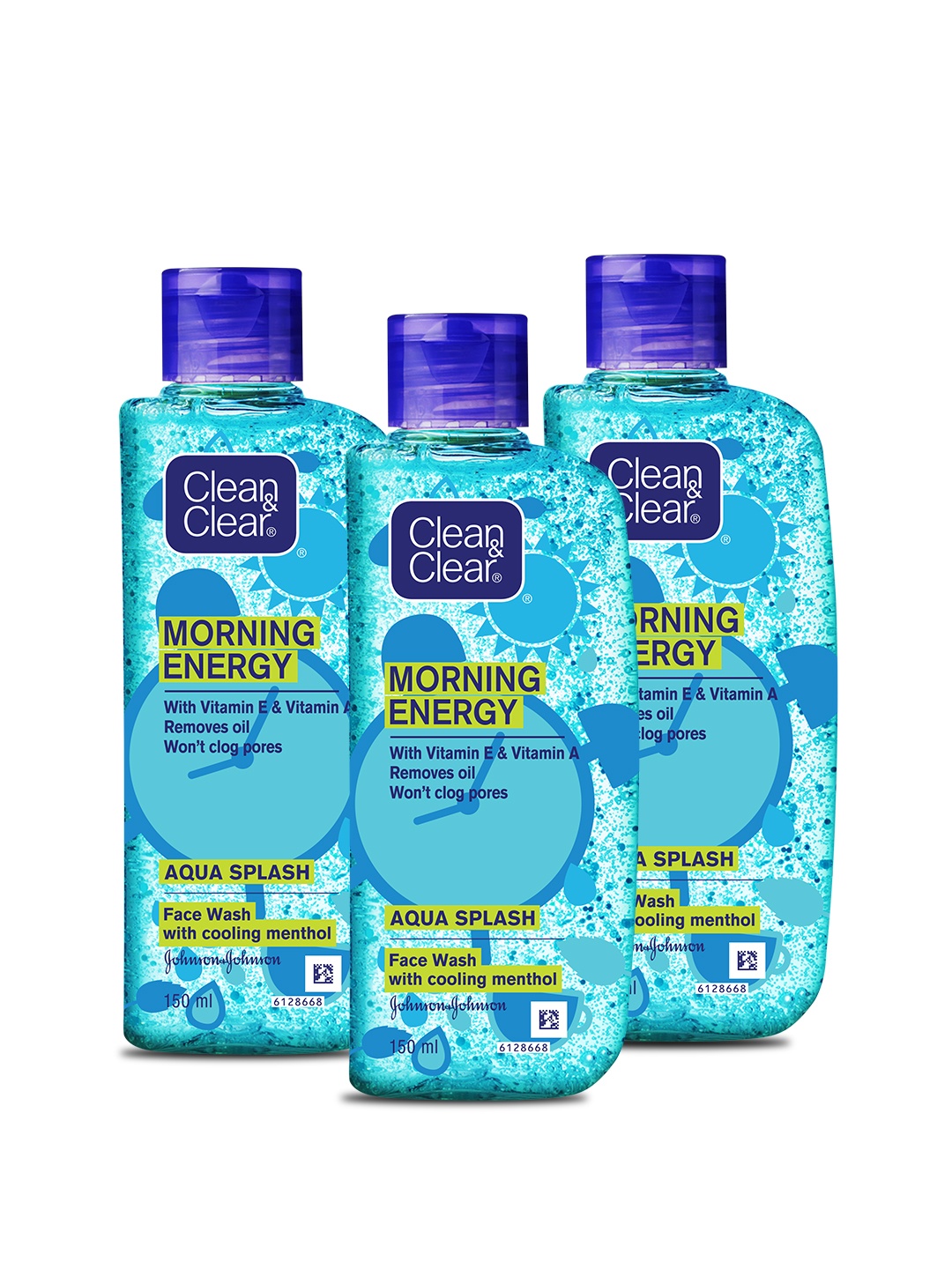

Clean&Clear Morning Energy Aqua Splash Face Wash B2G1 Combo - 150ml each, Turquoise blue