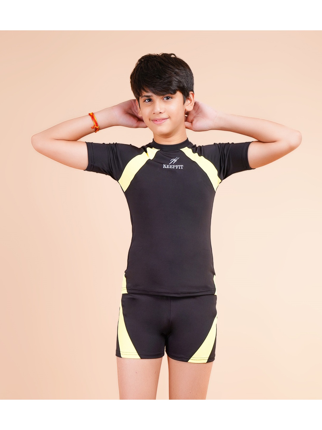 

Keepfit Kids UPF40+UV N9 Antibacterial 2 piece swimsuit set, Yellow