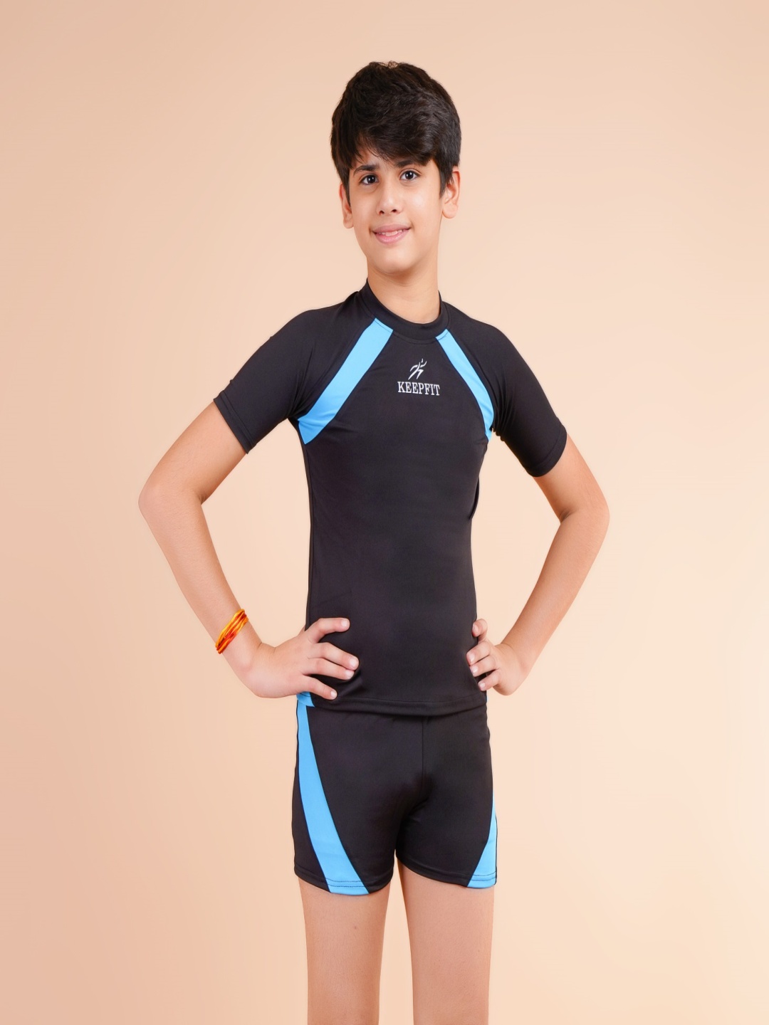 

Keepfit Kids UPF40+UV N9 Antibacterial 2 piece swimsuit set, Blue