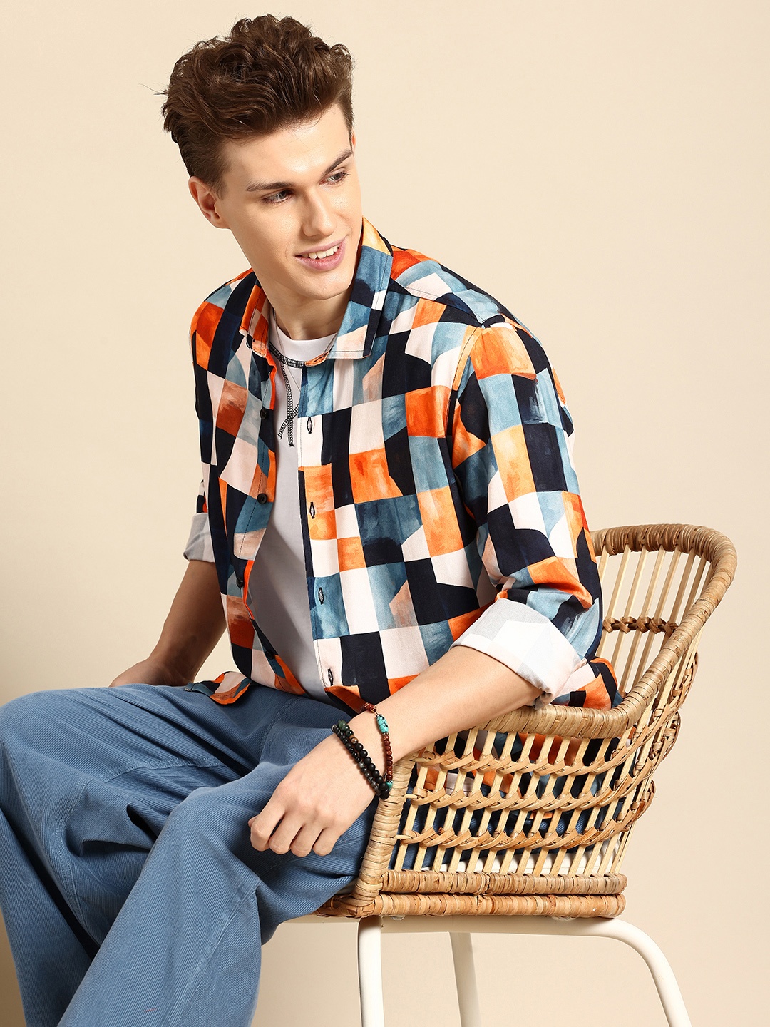 

Mast & Harbour Printed Relaxed Fit Casual Shirt, Multi