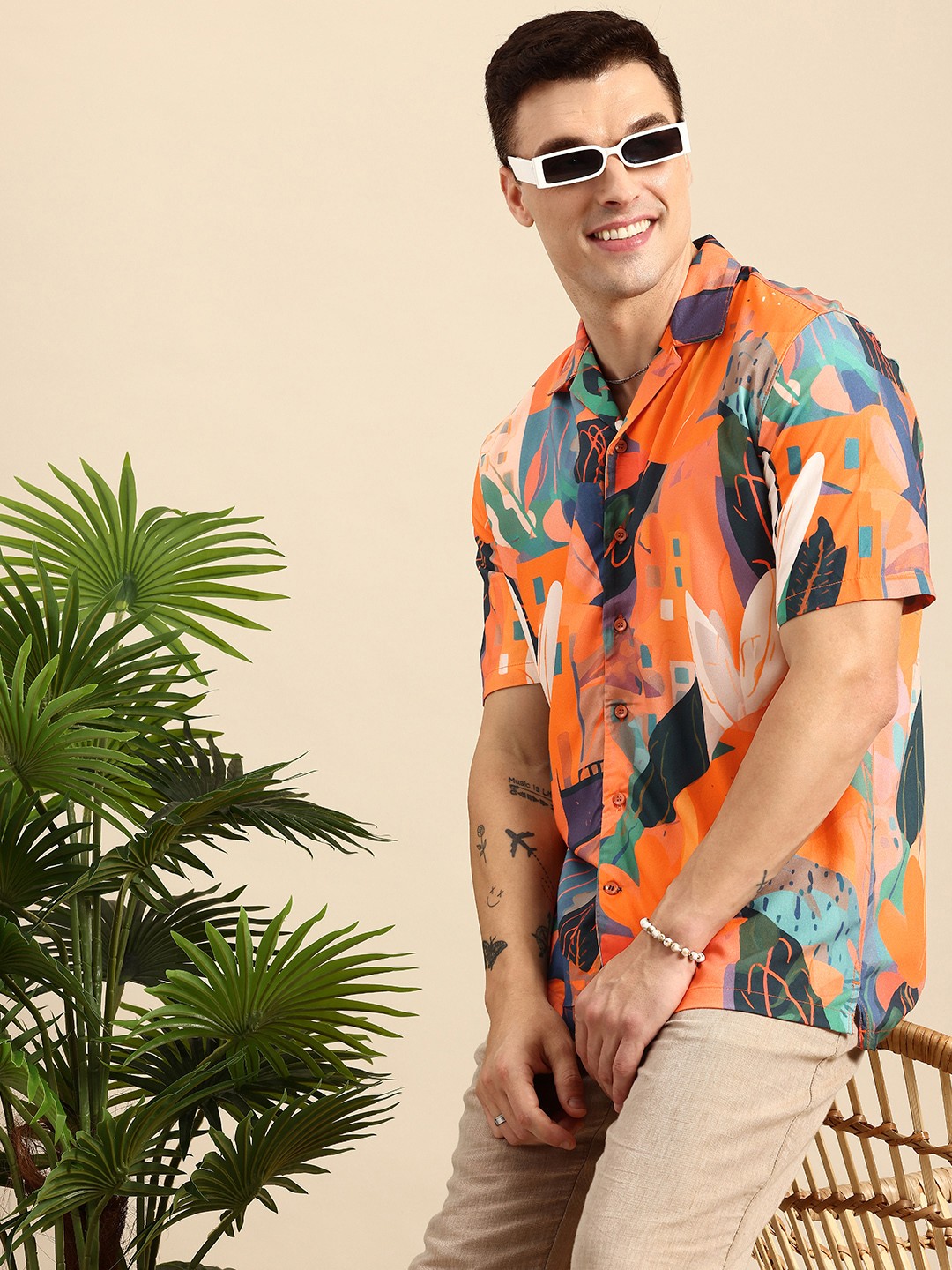 

Mast & Harbour Graphic Printed Relaxed Fit Casual Shirt, Multi