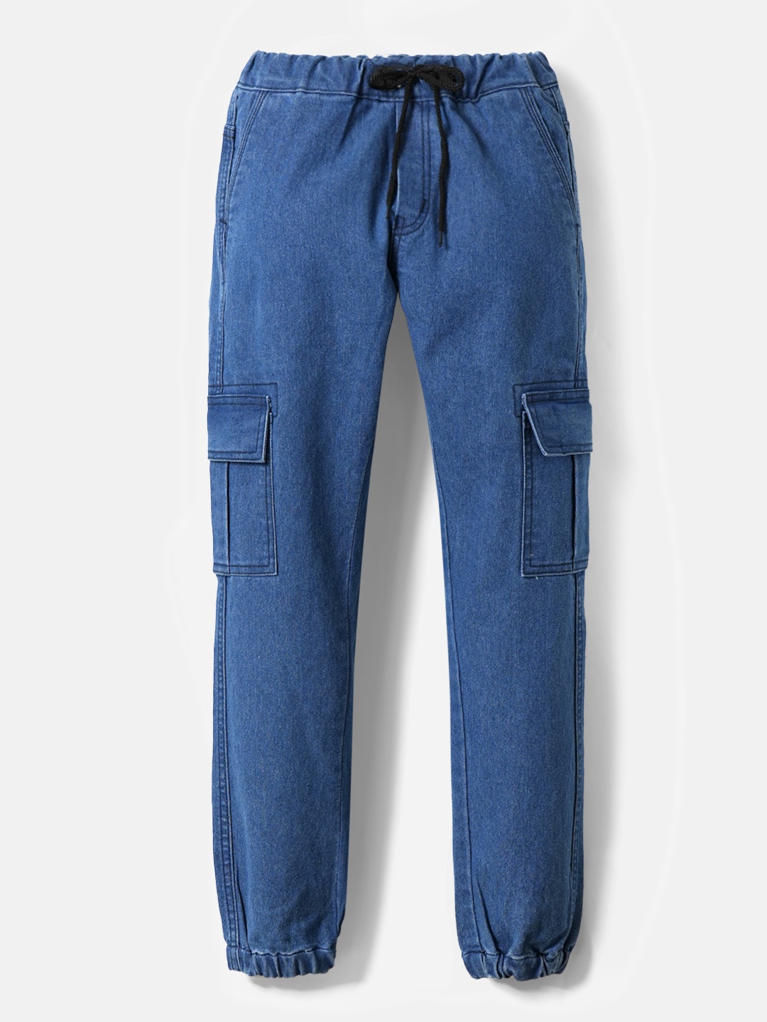 

Urbano Juniors Boys Jogger Low Distress Stretchable Jeans, Blue