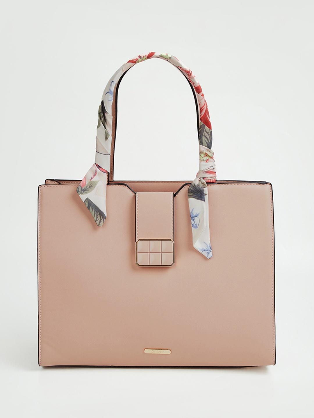 

Ginger by Lifestyle PU Oversized Structured Handheld Bag, Pink