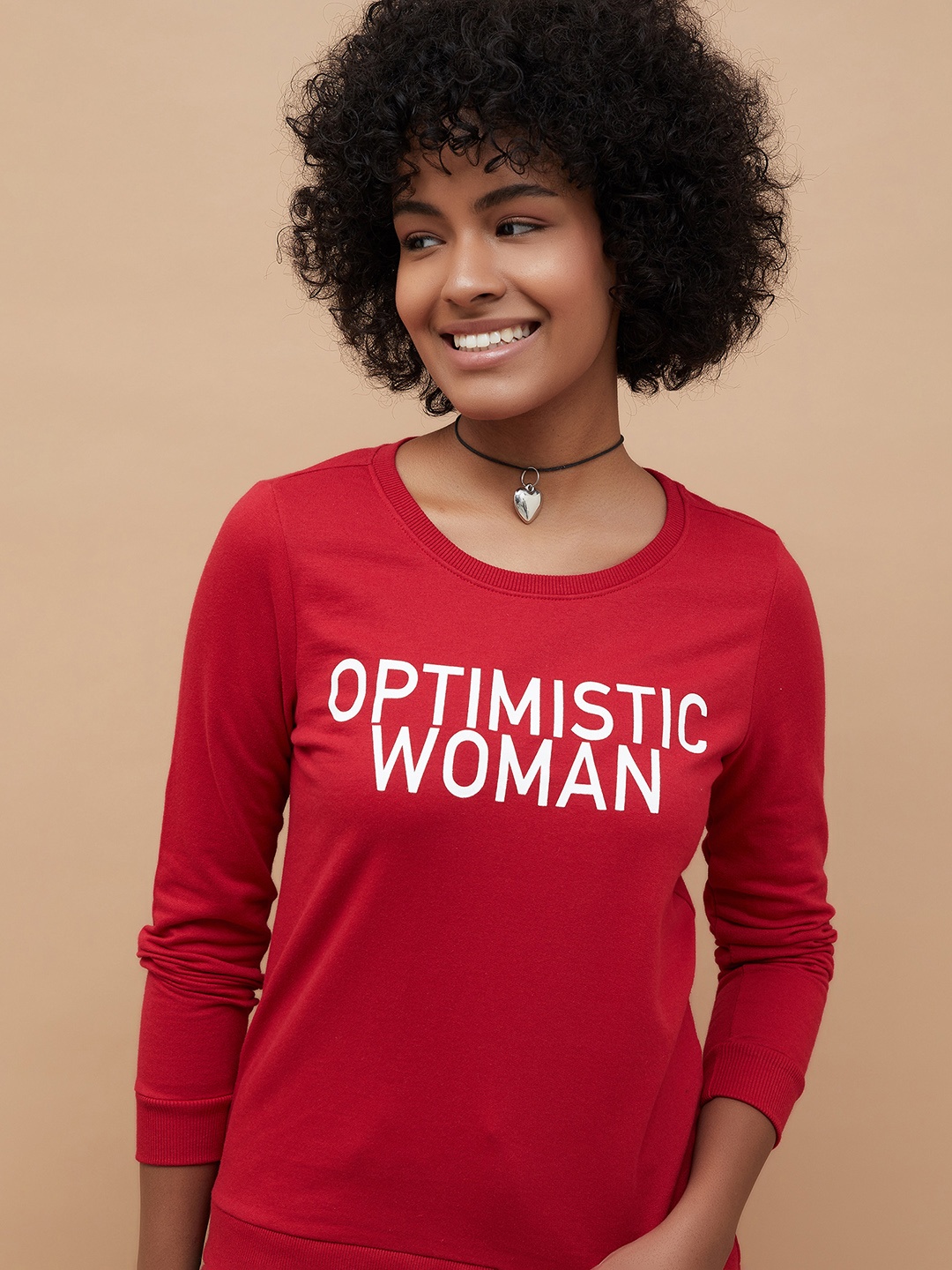 

Fame Forever by Lifestyle Women Printed Sweatshirt, Red