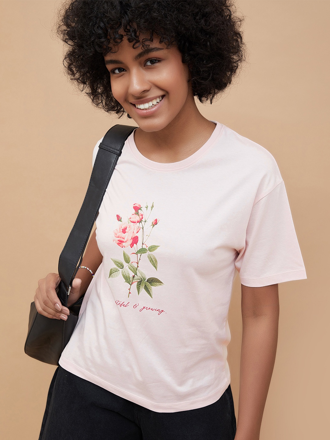

Fame Forever by Lifestyle Bell Sleeve Cotton Top, Pink