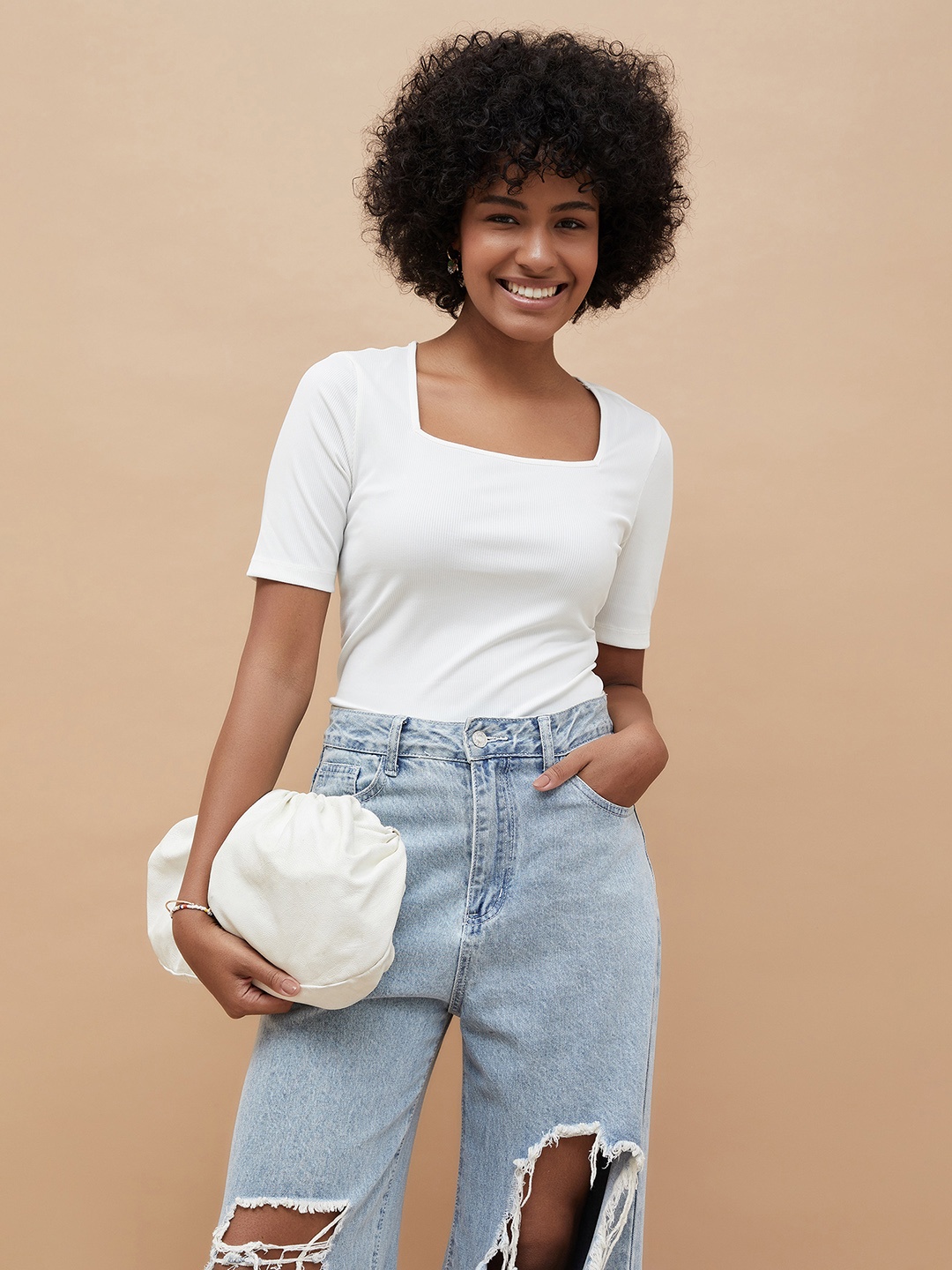 

Fame Forever by Lifestyle Floral Print Top, White