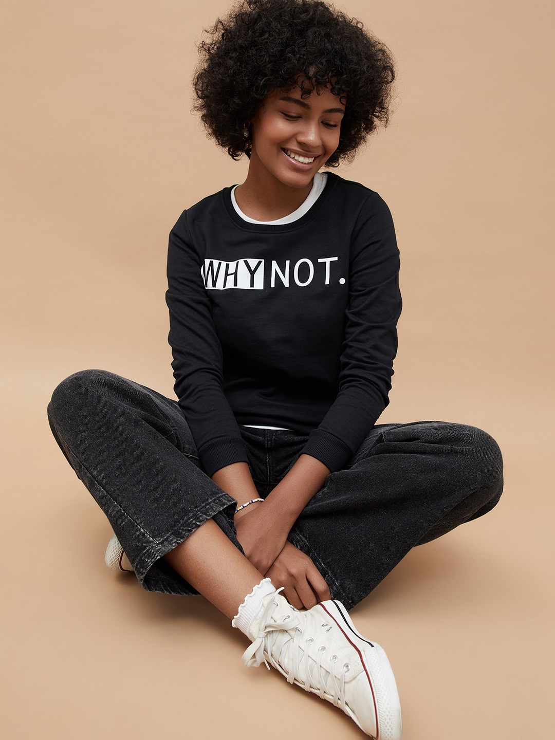 

Fame Forever by Lifestyle Women Printed Sweatshirt, Black