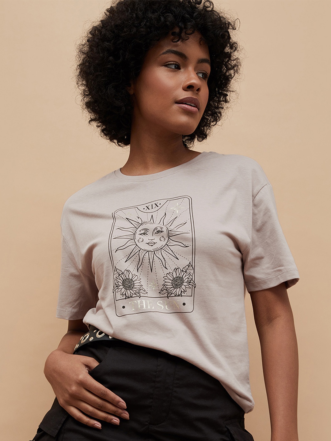 

Fame Forever by Lifestyle Cotton Top, Beige