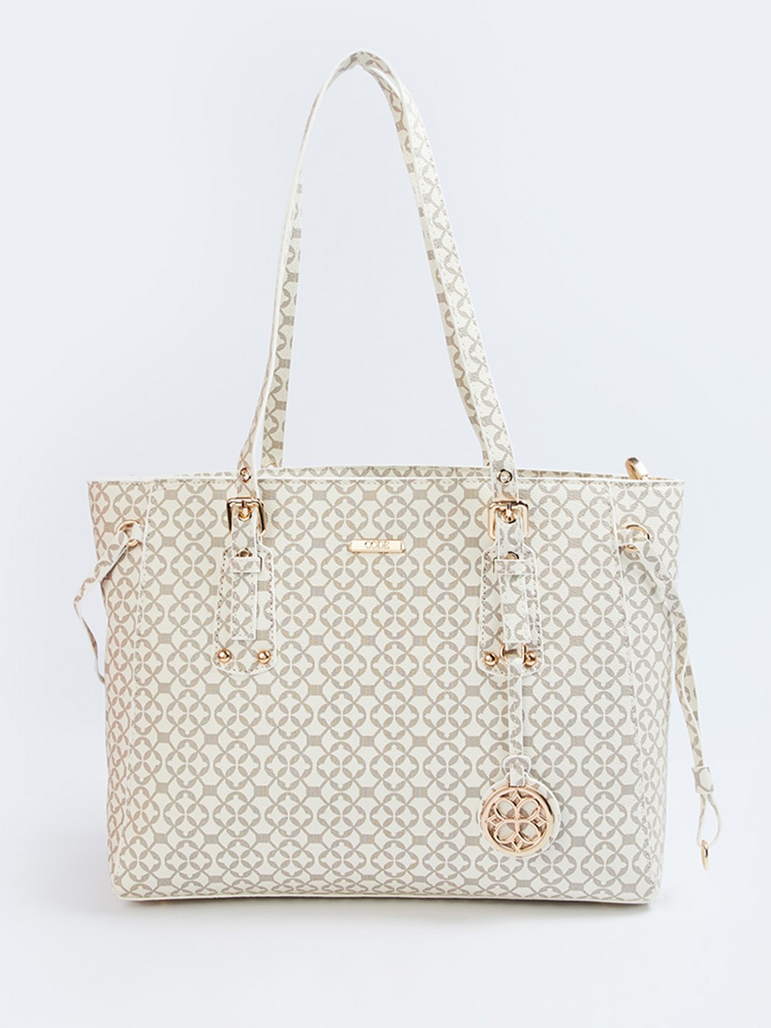

CODE by Lifestyle Structured Shoulder Bag with Quilted, Beige
