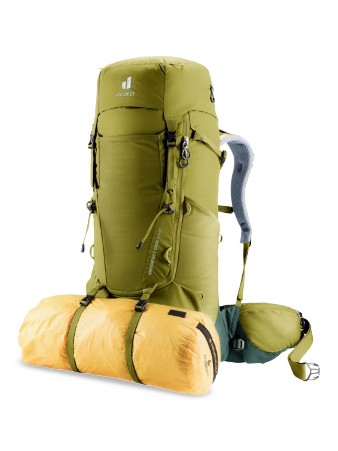 

Deuter Trekking Colourblocked & Brand Logo Printed Rucksack With Rain Cover, Olive