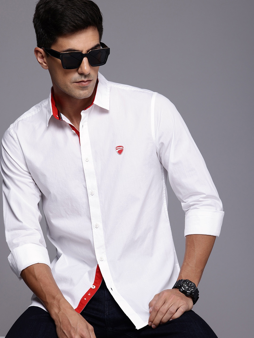 

Ducati Pure Cotton Casual Shirt, White