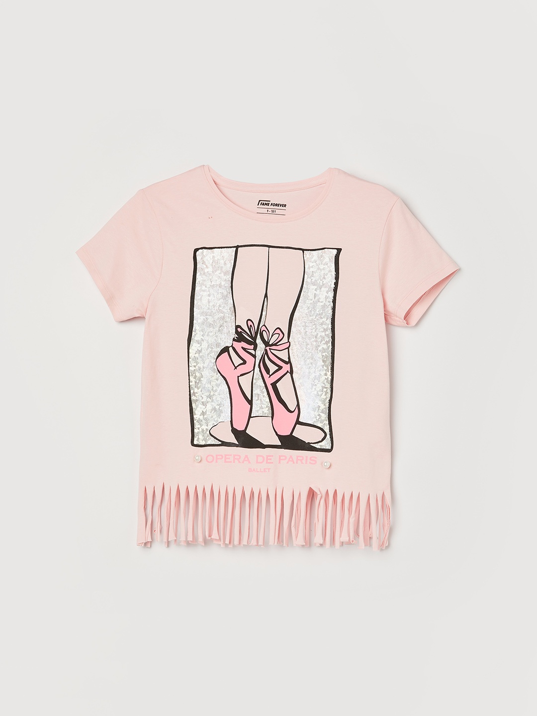 

Fame Forever by Lifestyle Girls Typography Printed T-shirt, Pink