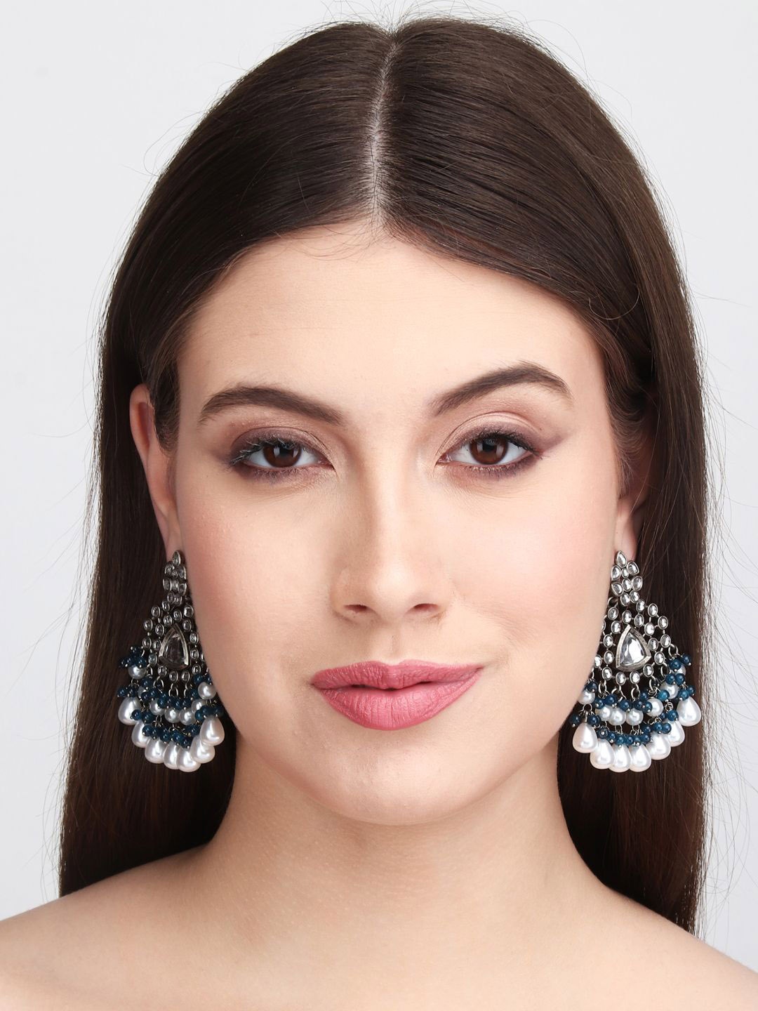 

Anvik Contemporary Chandbalis Earrings, Silver