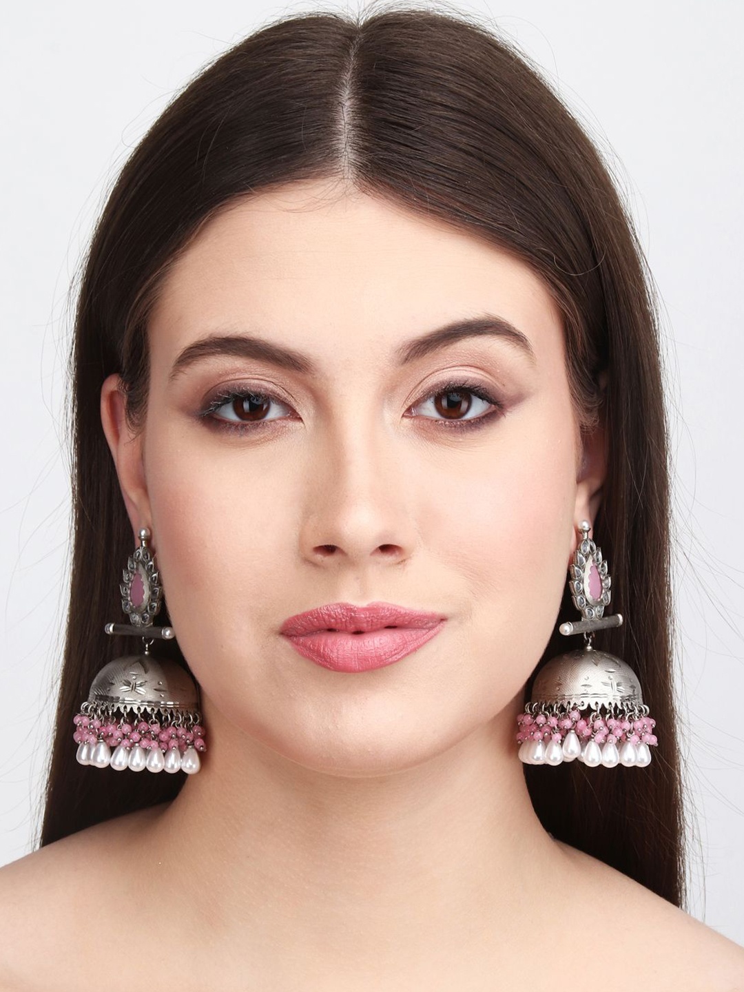 

Anvik Contemporary Jhumkas Earrings, Grey