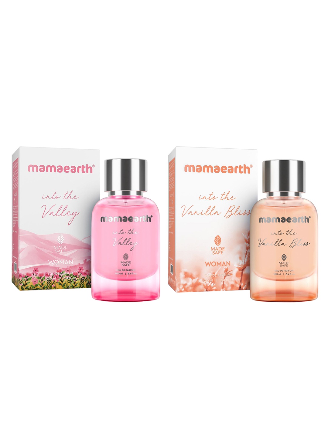 

Mamaearth Set of Into The Vanilla Bliss & Into the Valley Eau De Parfum - 100 ml each, Peach