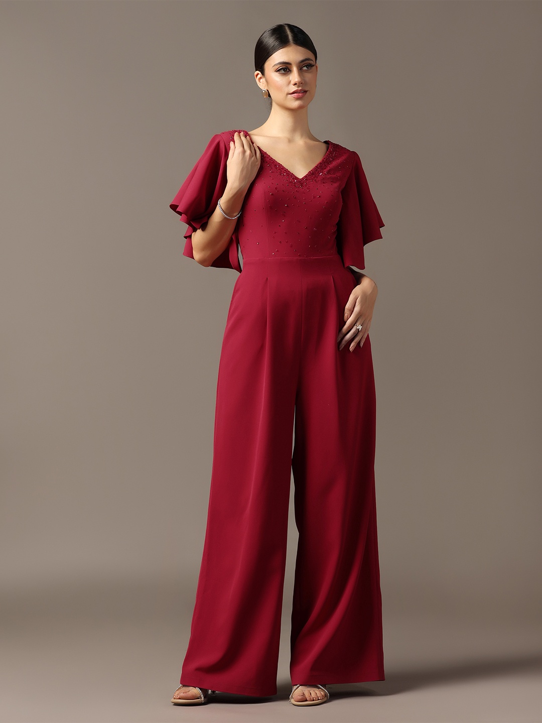 

Pooja Peshoria Basic Jumpsuit, Red
