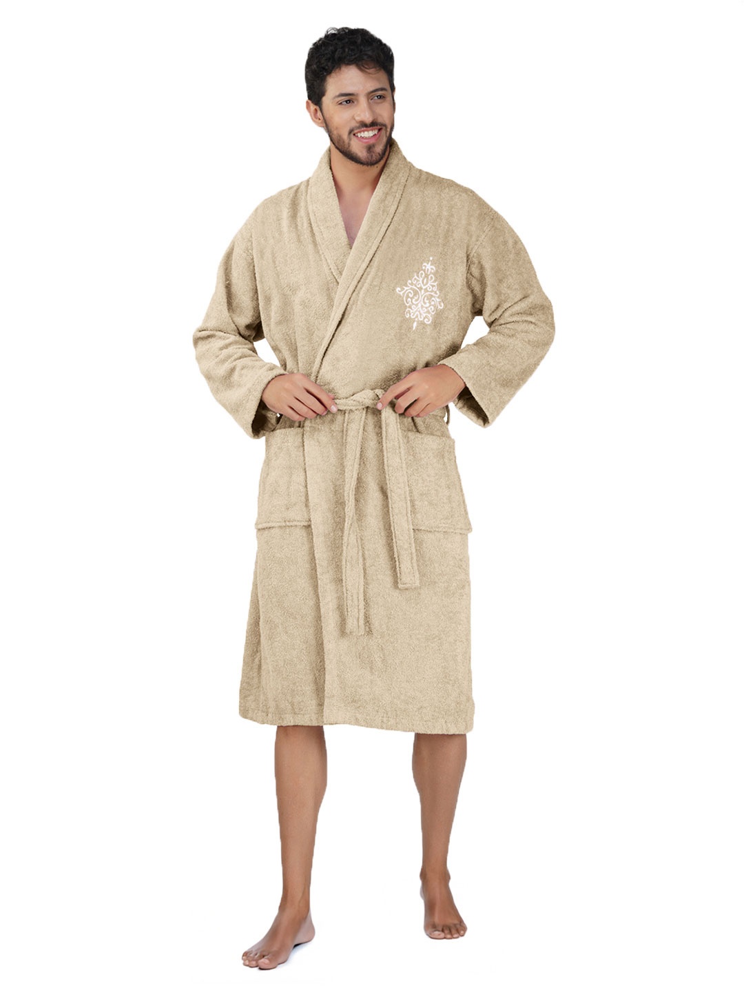 

RANGOLI Women Pure Bamboo Bath Robe, Beige