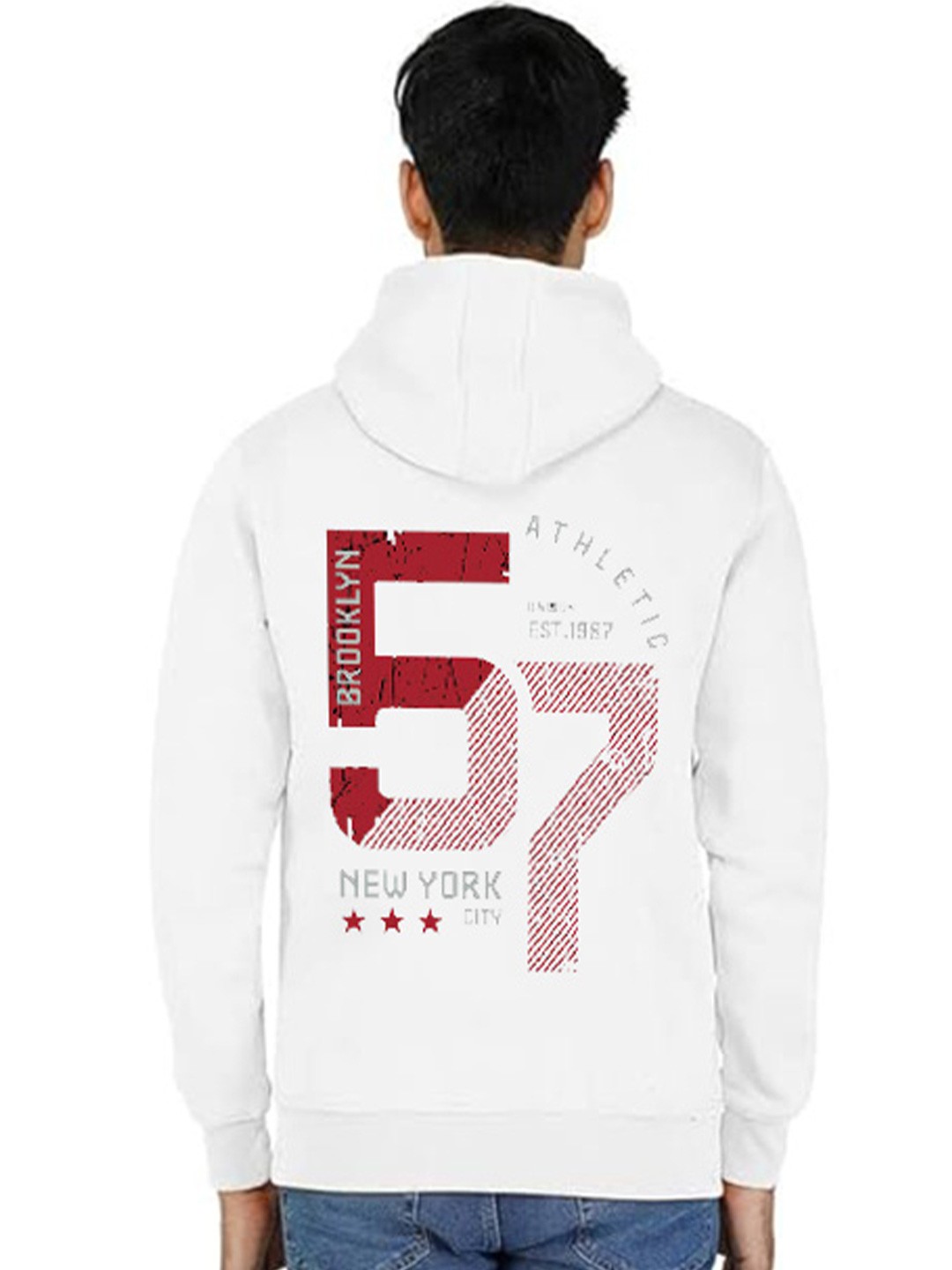 

GLITO Men Hooded Sweatshirt, White