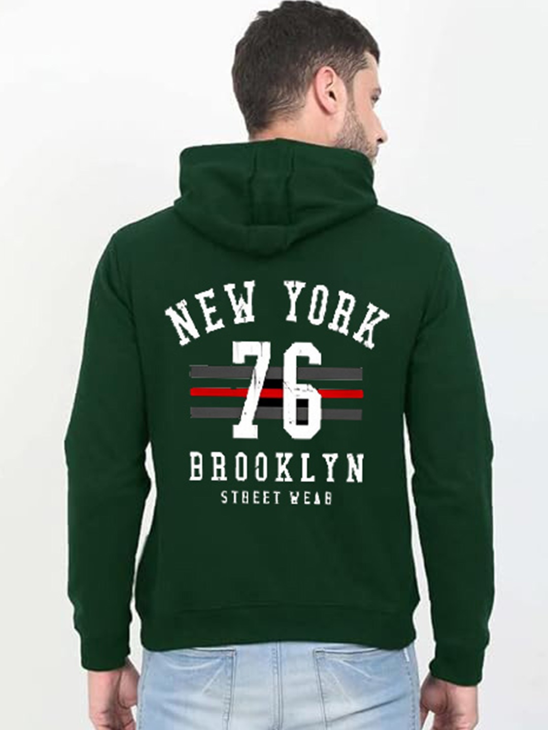 

GLITO Men Hooded Sweatshirt, Green