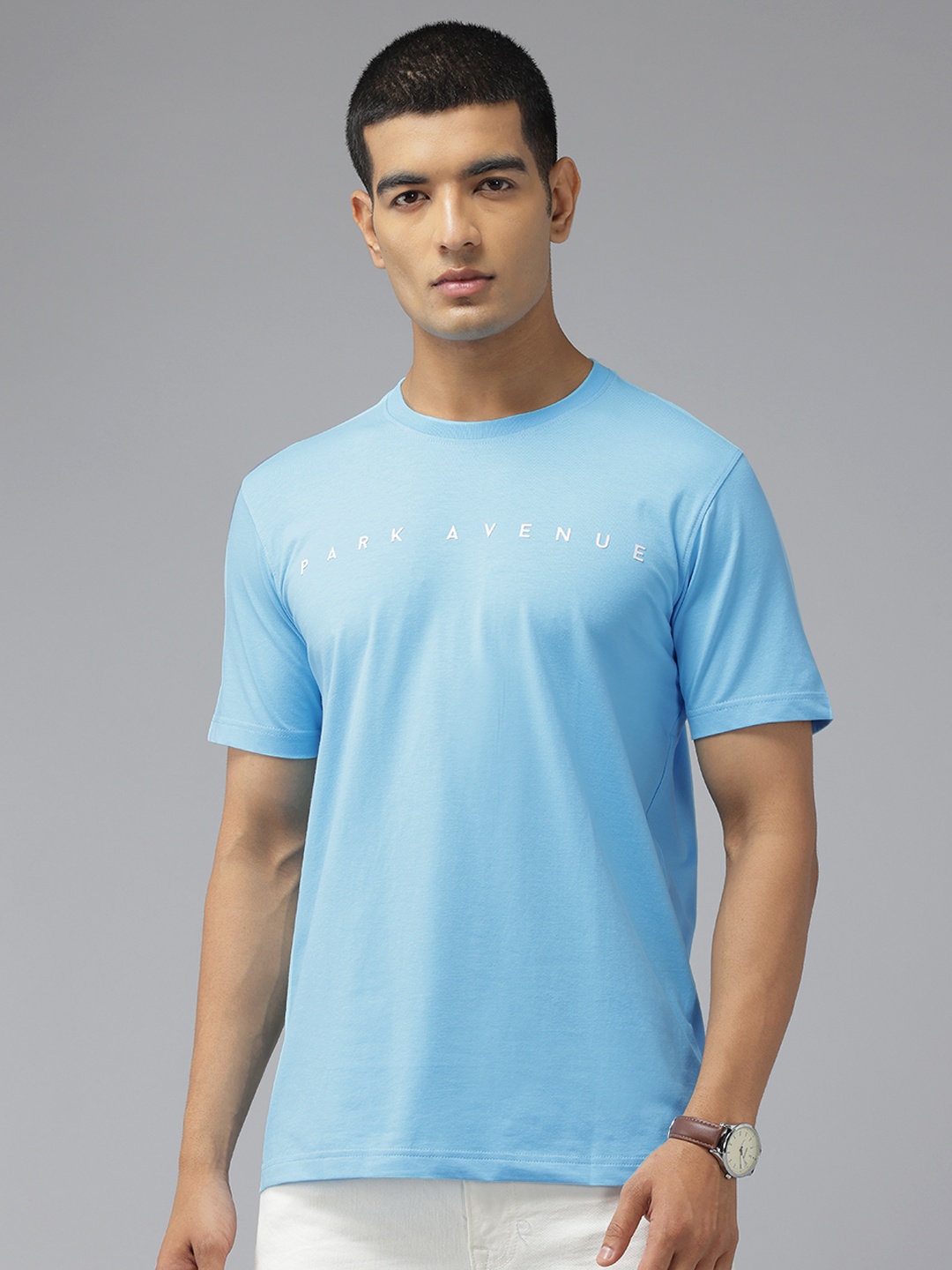 

Park Avenue Printed Slim Fit T-shirt, Blue