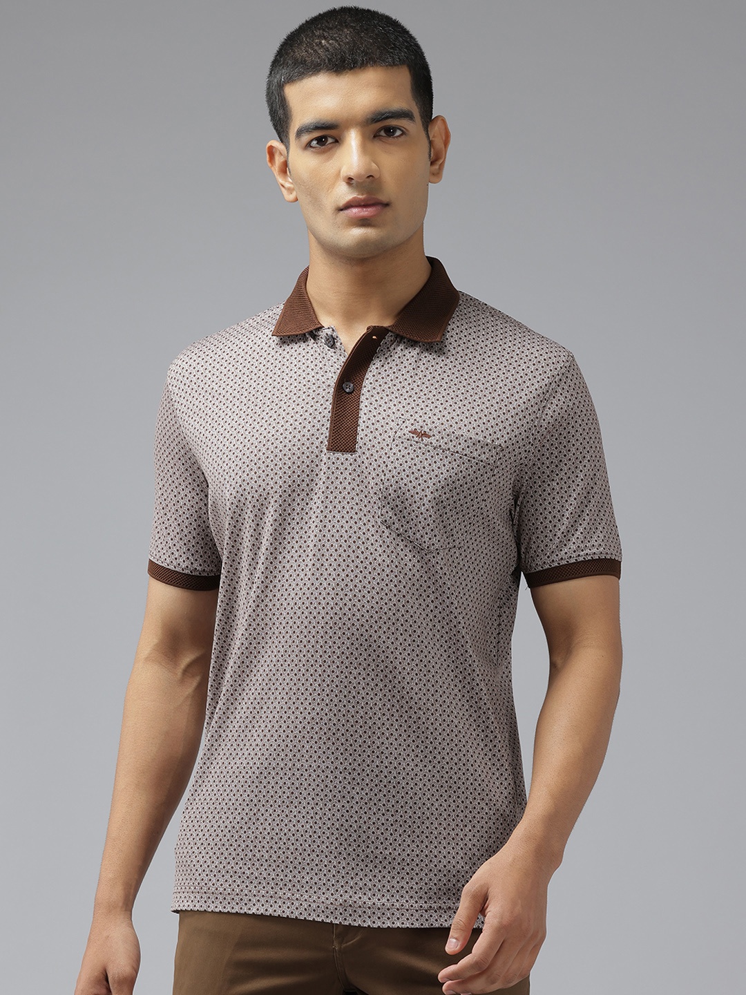 

Park Avenue Polo Collar Slim Fit T-shirt, Brown