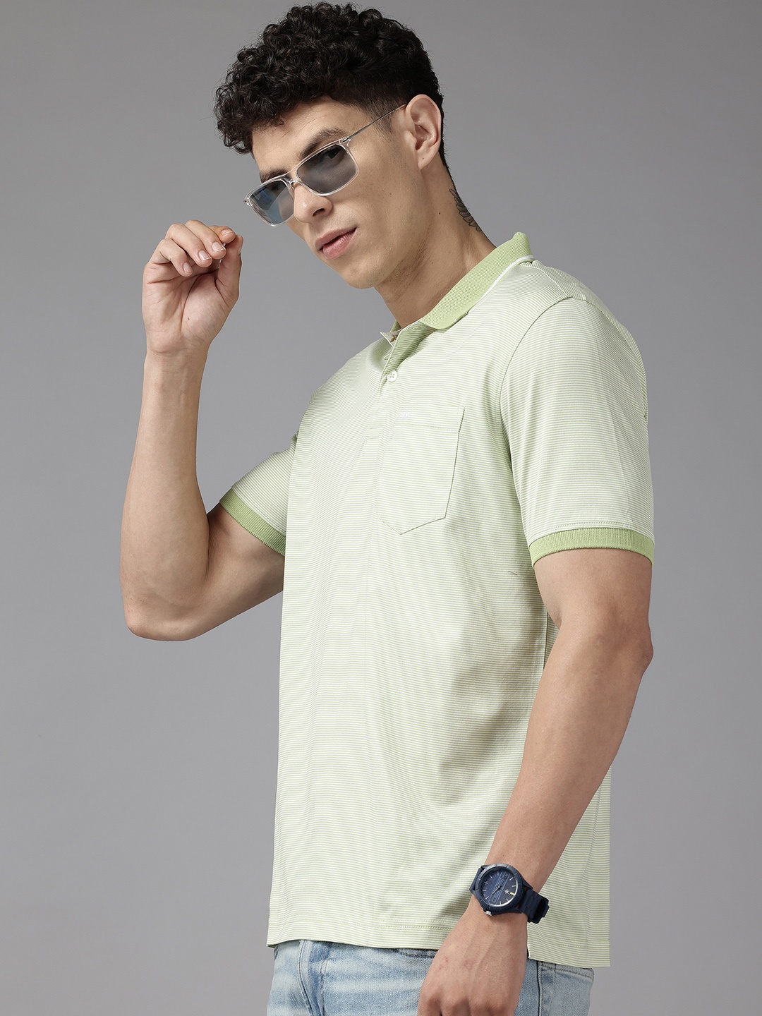 

Park Avenue Striped Slim Fit T-shirt, Green