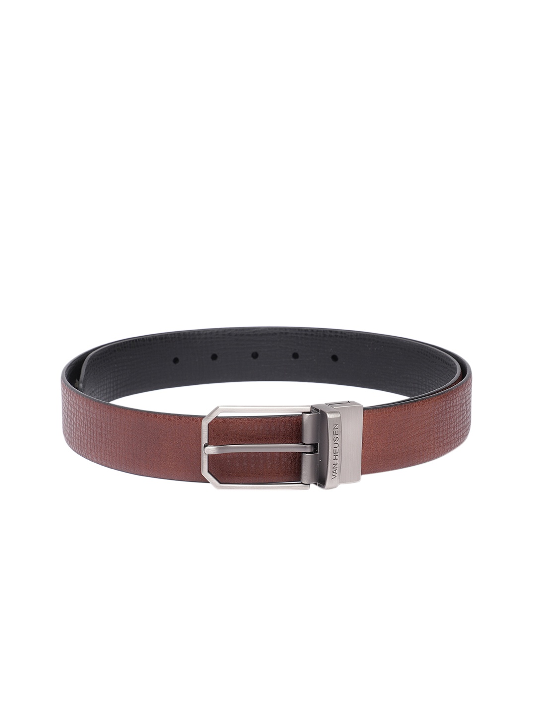 

Van Heusen Men Leather Textured Reversible Formal Belt, Brown