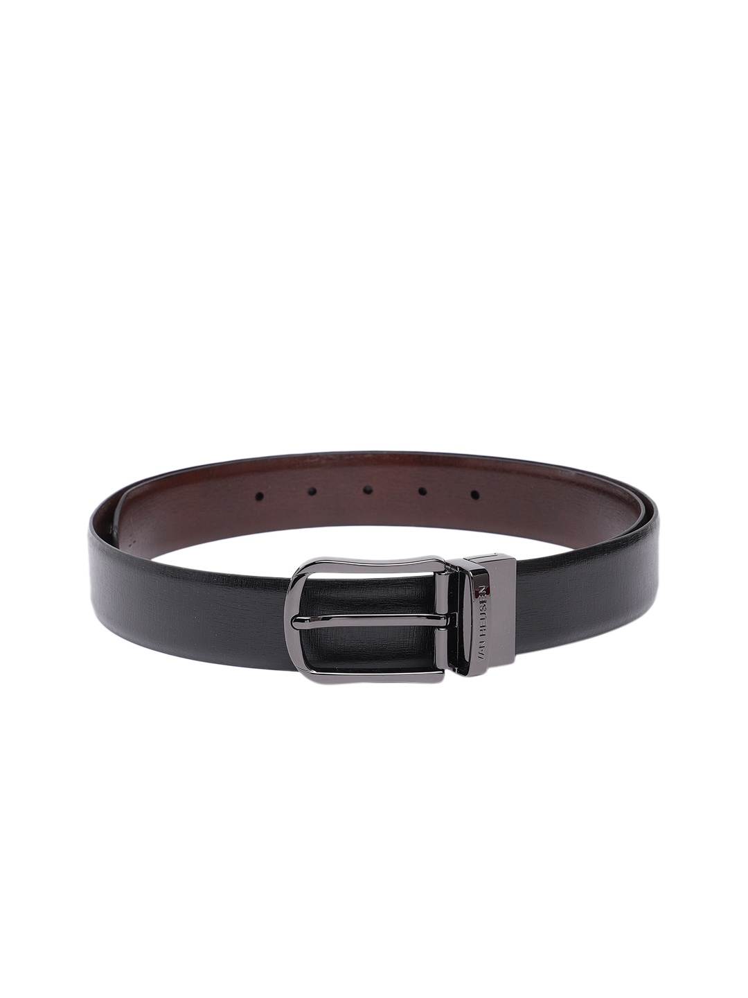 

Van Heusen Men Textured Leather Reversible Belt, Black