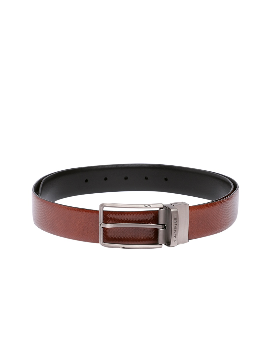 

Van Heusen Men Textured Leather Reversible Formal Belt, Black