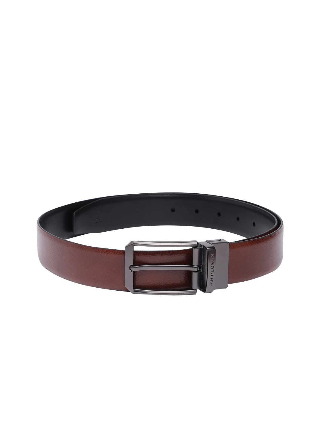 

Van Heusen Men Textured Leather Reversible Belt, Brown