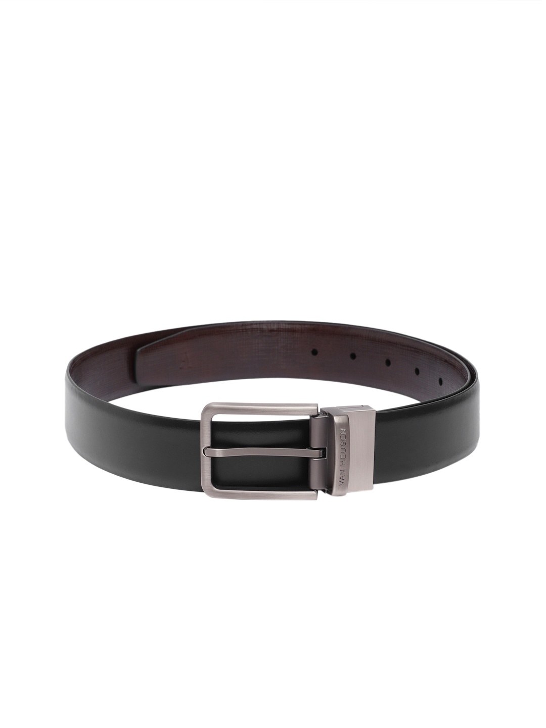 

Van Heusen Men Textured Leather Reversible Formal Belt, Black