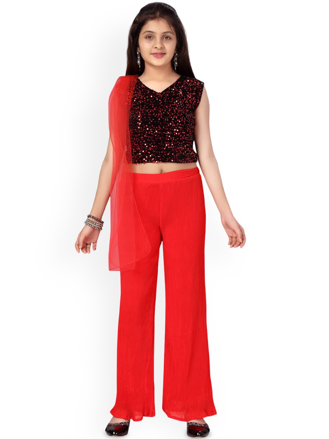 

BAESD Girls Embellished Clothing Set, Red