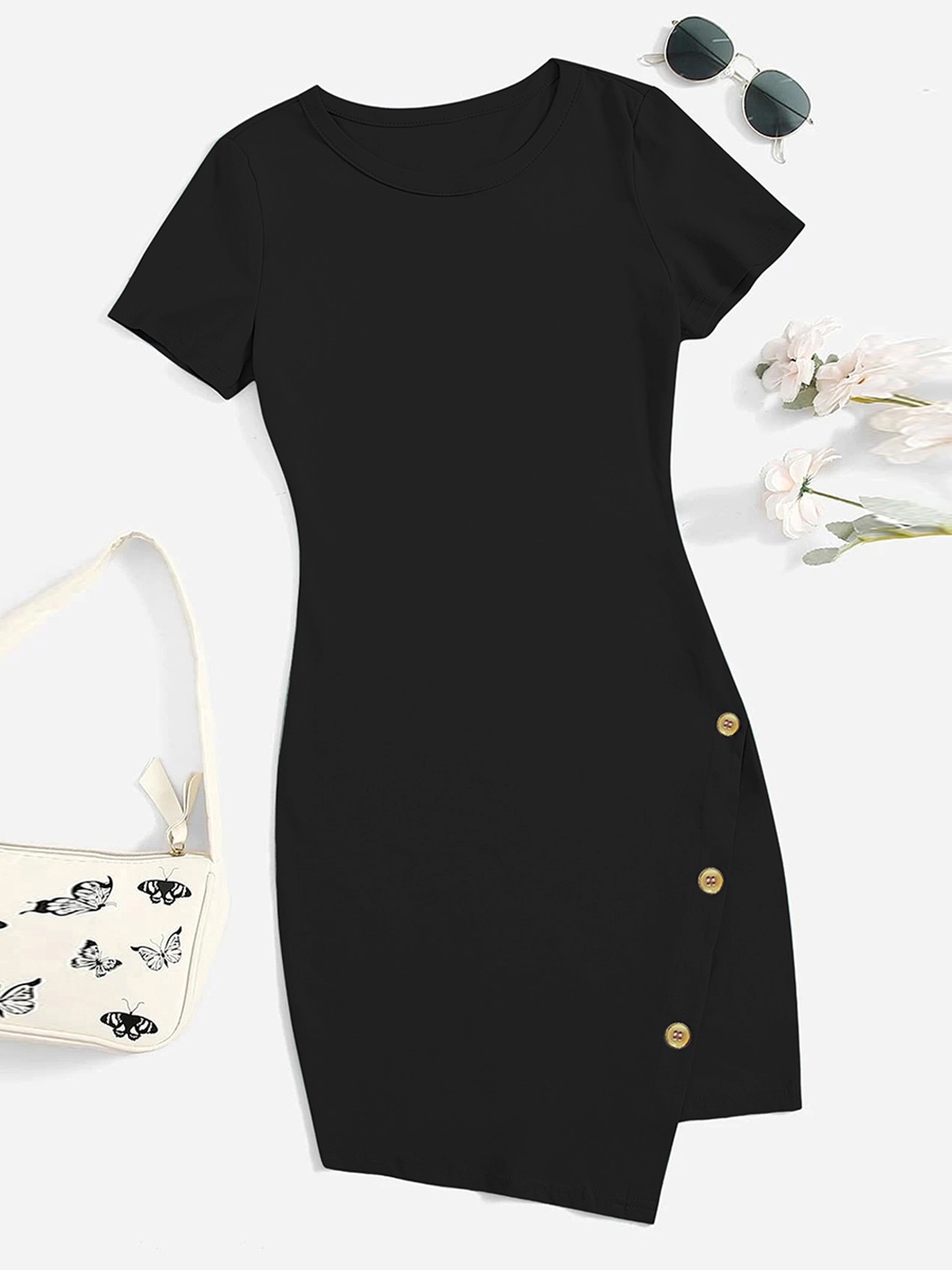 

OMPAX Bodycon Dress, Black