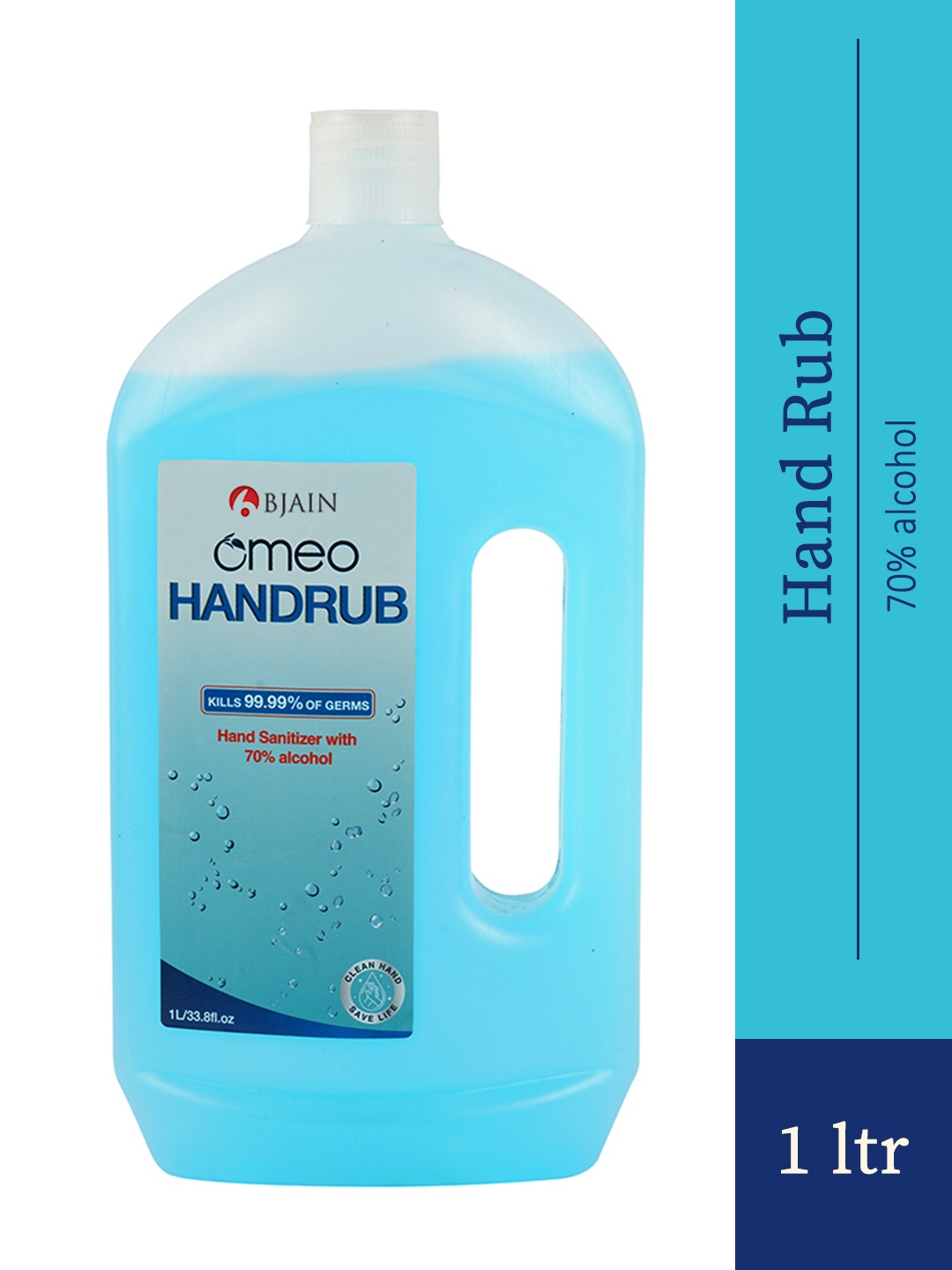 

Omeo Alcohol Based Instant Hand Rub Sanitizer - 1Lt, Blue