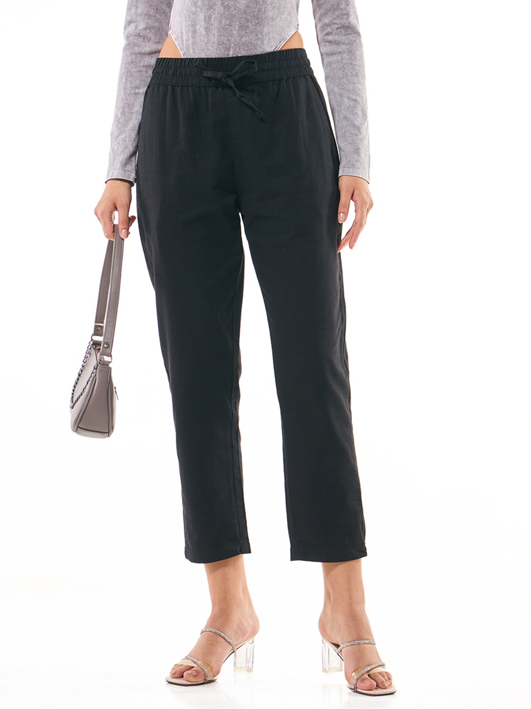 

Bewakoof Women's Black Pants