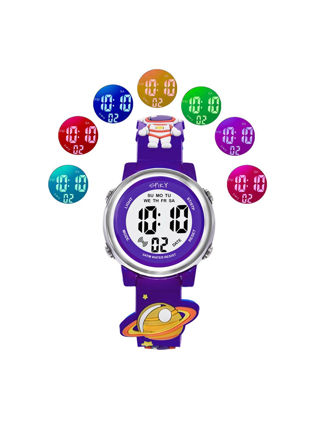 

Spiky Unisex Kids Printed Dial & Straps Analogue Multi Function Automatic Watch SPKEVA27_C1_Blu, Blue