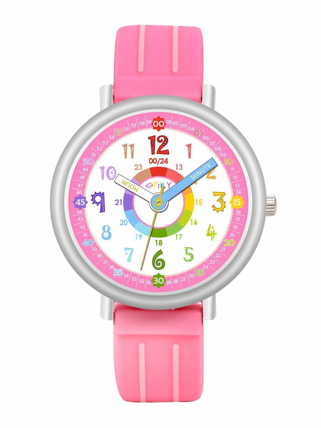 

Spiky Unisex Kids Printed Dial & Straps Analogue Multi Function Watch SPKEVA28_C1_Pnk, Pink