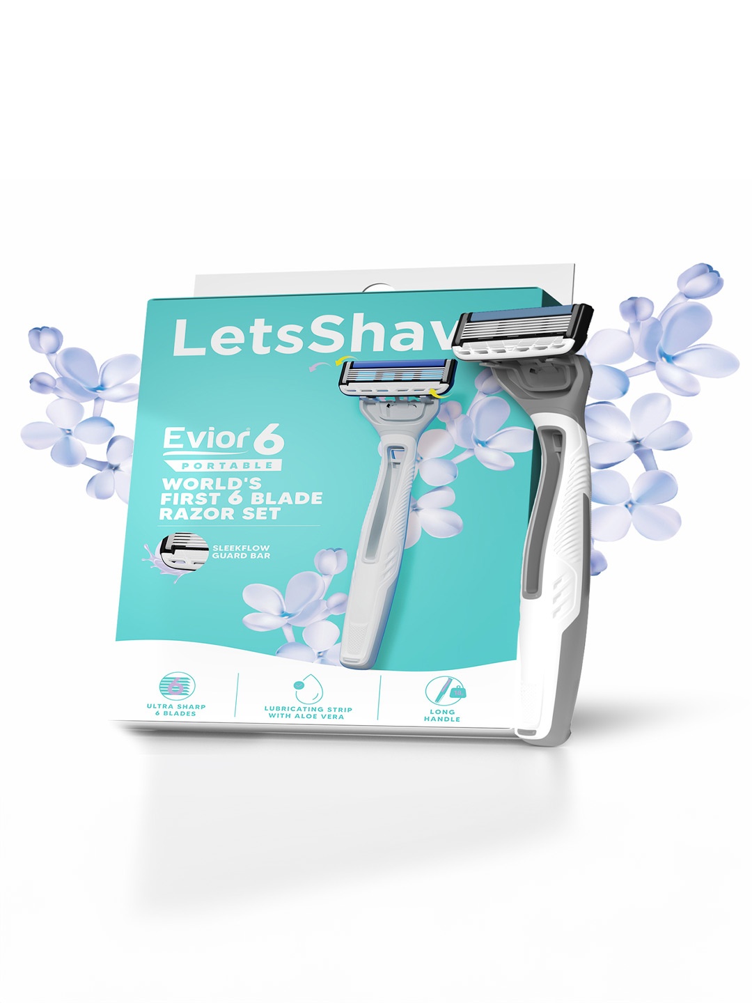 

LetsShave Women Evior6 Portable Razor With Free Shave Gel 20g, White