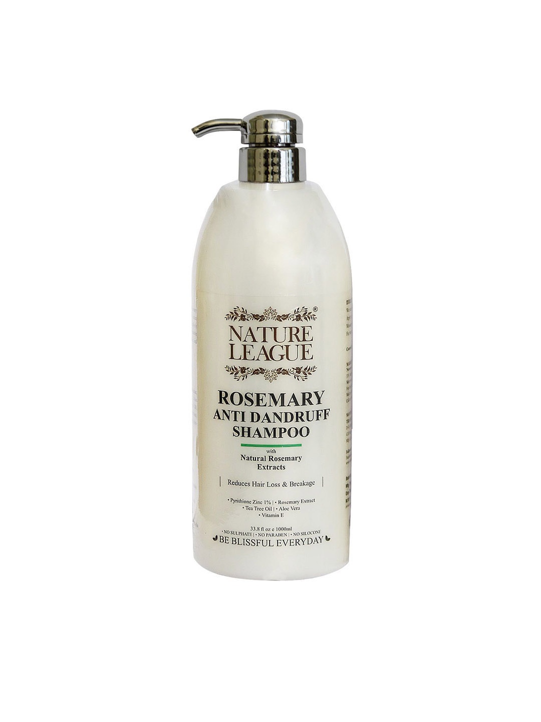 

NATURE LEAGUE Rosemary Anti-Dandruff Shampoo - 1L, White