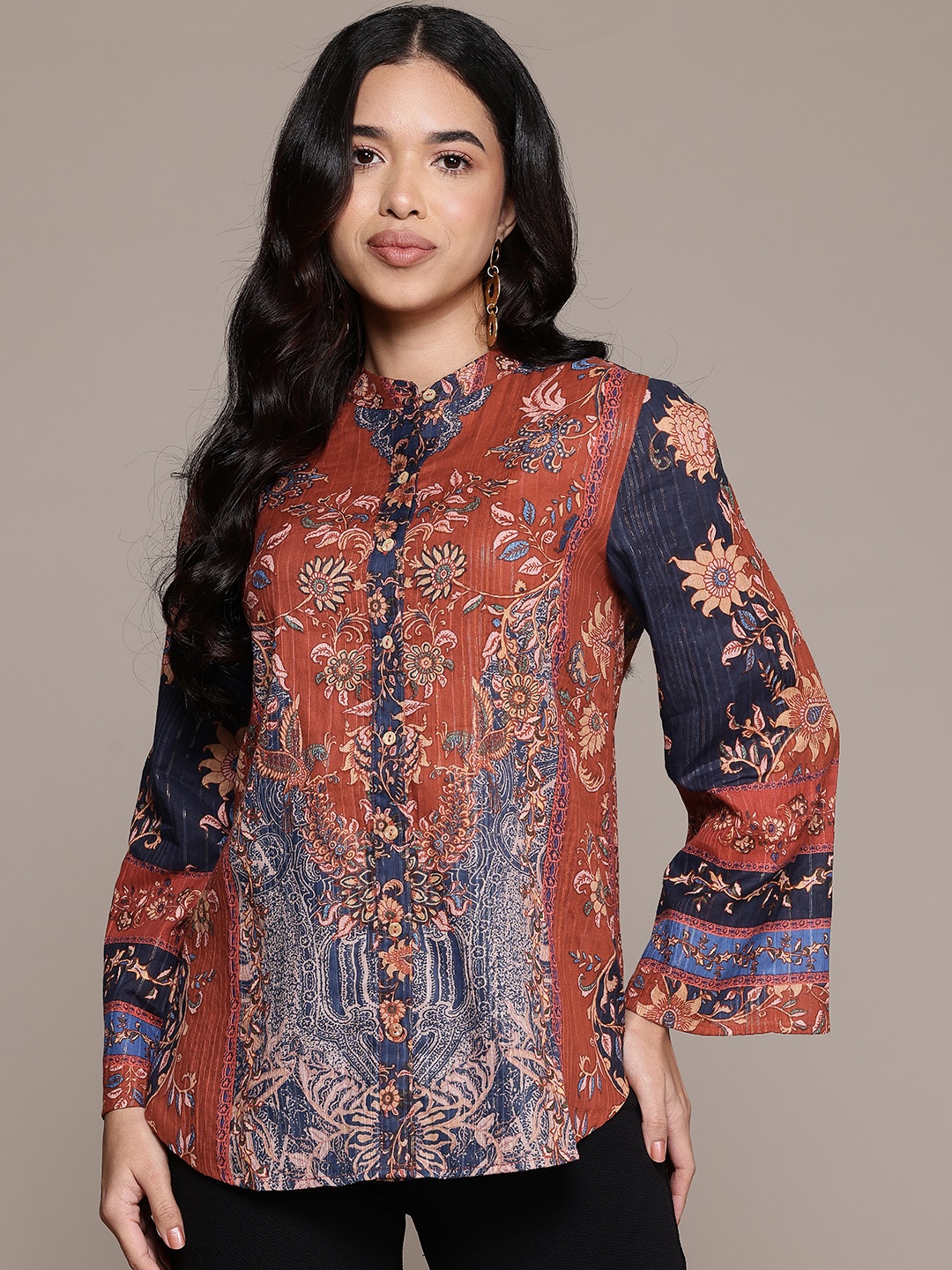 

aarke Ritu Kumar Women Floral Printed Casual Shirt, Red