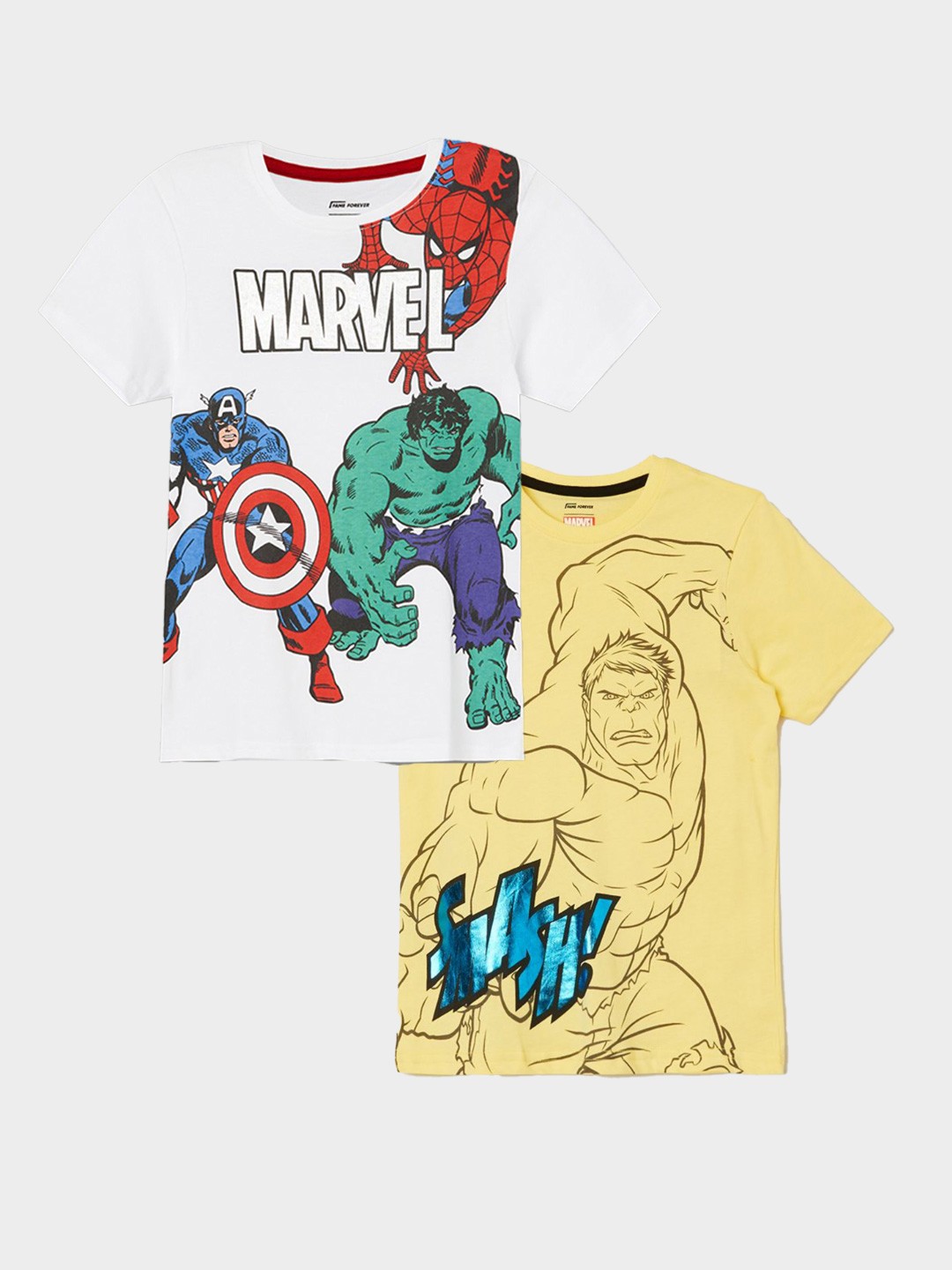 

Fame Forever by Lifestyle Boys Pack Of 4 Marvel Printed Tshirts With Boxers, White